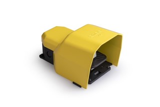 PDK Series Metal Protection 2*(1NO+1NC) Double Step Single Yellow Plastic Foot Switch